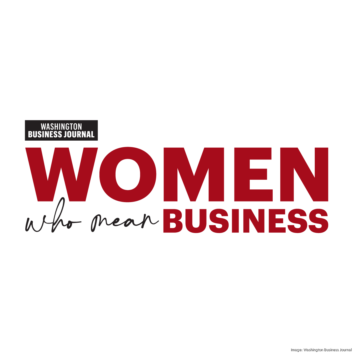 Washington Business Journal Women Who Mean Business award logo