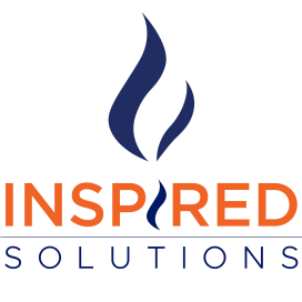 Inspired Solutions full logo with flame